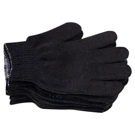 Перчатки с ПВХ 10 класс (КОМПЛЕКТ 10 ПАР)  ЧЕРНЫЕ - фото 2